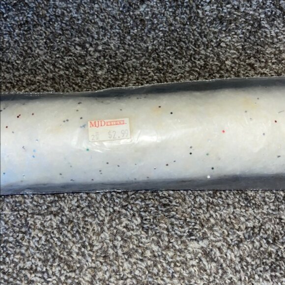 Vintage Sparkl-Tex Snow Christmas Roll 36” x 8 ft New Sealed Tree Skirt - Picture 4 of 8